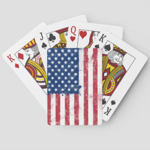 Baraja De Cartas Bandera pintada salpicadura de los E.E.U.U.