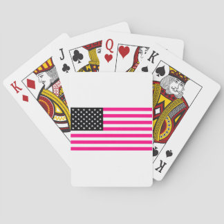 Baraja De Cartas bandera rosa estadounidense