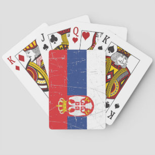 Baraja De Cartas Bandera servia rascada y rasguñada