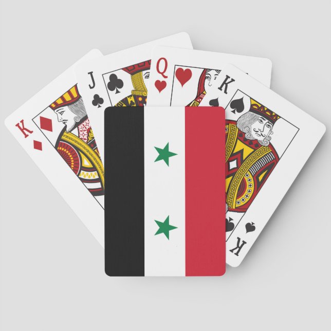 Baraja De Cartas Bandera siria (siria) (Reverso)