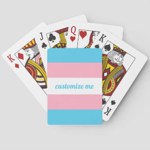 Baraja De Cartas Bandera Transgénero Personalizada