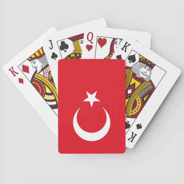 Baraja De Cartas Bandera turca (Turquía) (Reverso)
