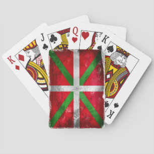 Baraja De Cartas Bandera vasca apenada del estilo: Ikurriña,