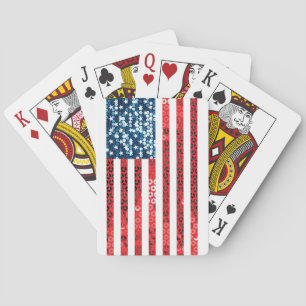 Baraja De Cartas bandera vertical americana