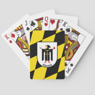 Baraja De Cartas bandera y escudo de armas de Múnich