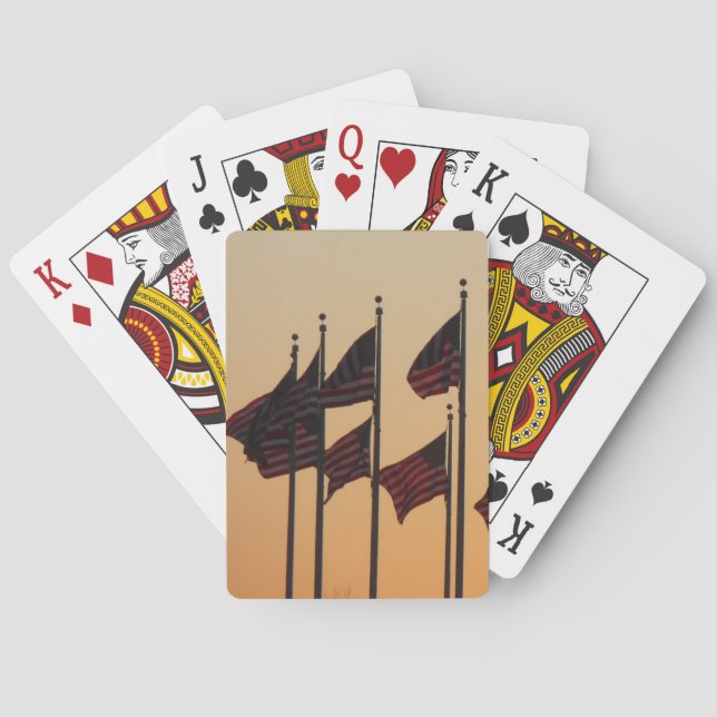 Baraja De Cartas Banderas del Sunset American Patriotic USA (Reverso)