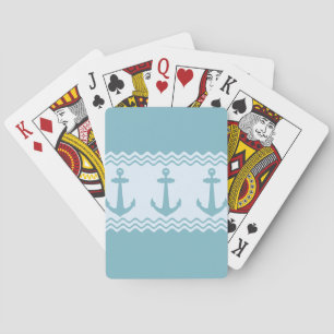 Baraja De Cartas Banderas Náuticas Azules Estripas Costeras