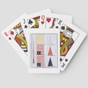 Baraja De Cartas Banderas y banderines marítimos americanos, de un