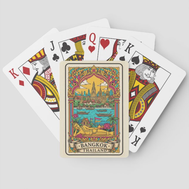Baraja De Cartas Bangkok Tailandia (Reverso)