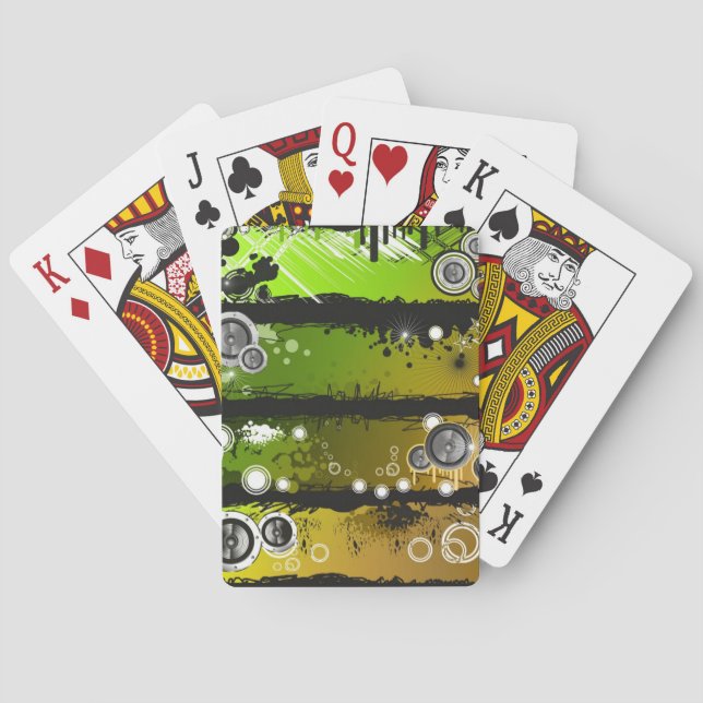 Baraja De Cartas Banner de música estilo grunge (Reverso)