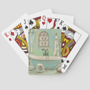Baraja De Cartas Baño de cristal de la teja