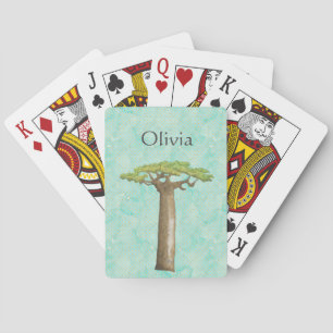 Baraja De Cartas Baobab Personalizado al Acuarela