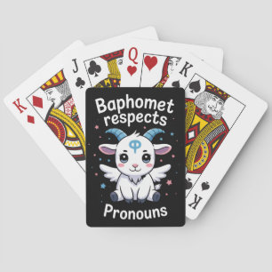 Baraja De Cartas Baphomet transgénero respeta pronombres Orgullo Tr