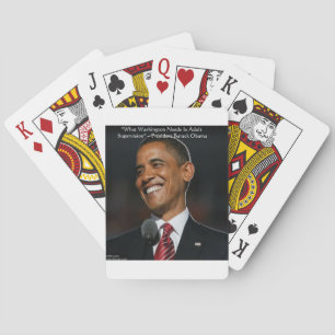 Baraja De Cartas Barack Obama y regalos de citas de humor y tarjeta