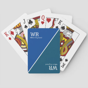 Baraja De Cartas Barajas de juego de dos tonos semiazules