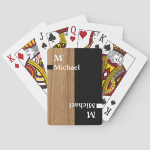 Baraja De Cartas Barajas de madera y negro