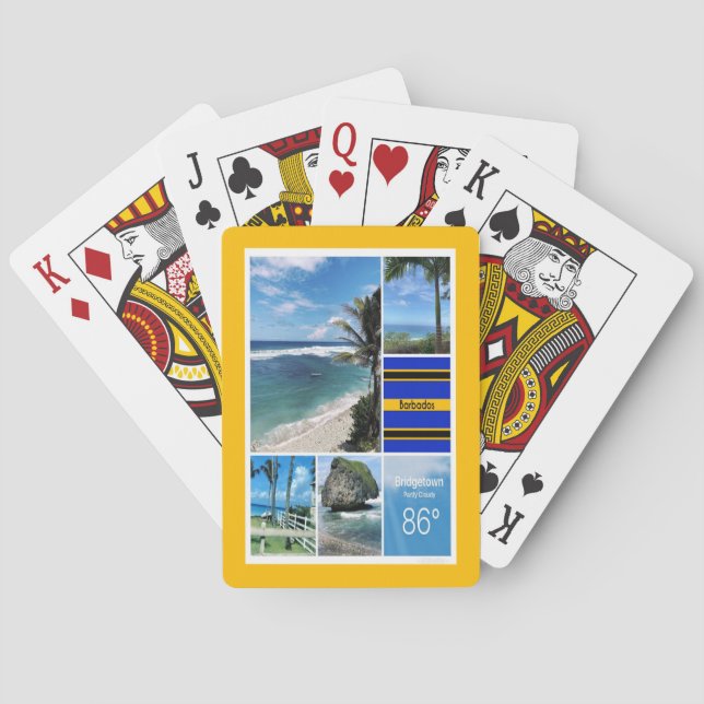 Baraja De Cartas Barbados Ocean Views (Reverso)