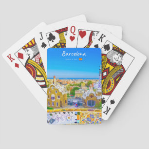 Baraja De Cartas Barcelona, España - Parque Güell Mosaico Gaudí