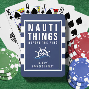 Baraja De Cartas Barco de Cosas Nauti para Despedida de Soltero Tim