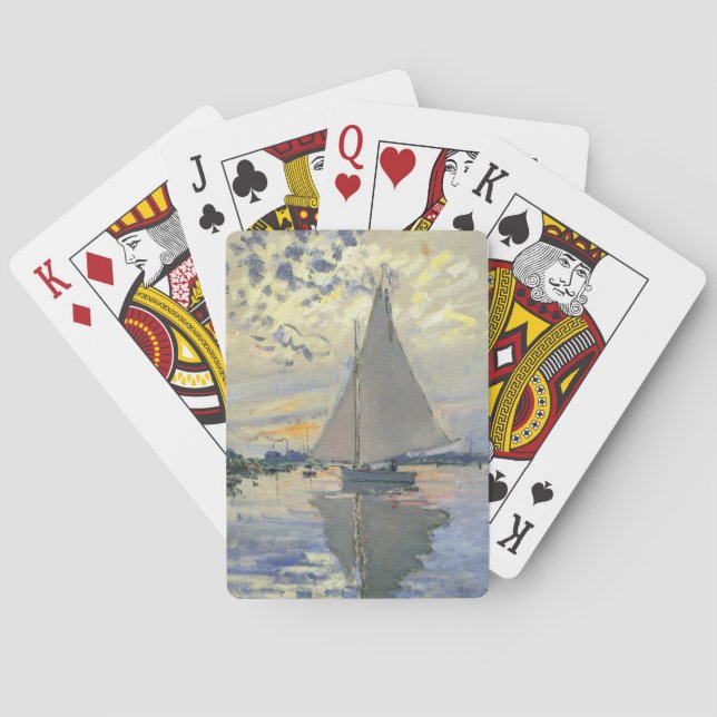 Baraja De Cartas Barco de vela en Le Petit-Gennevilliers, por Claud (Reverso)