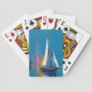 Baraja De Cartas Barco de vela náutico