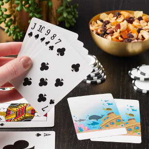 Baraja De Cartas Barco Hundido y Peces