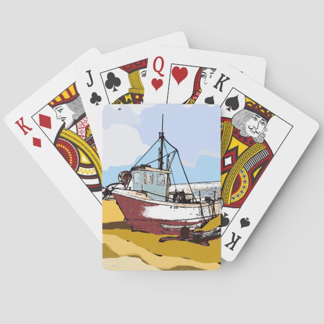 Baraja De Cartas Barco pesquero de Quaint (Reverso)