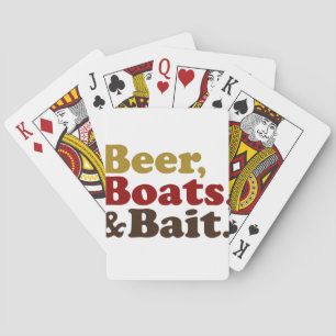 Baraja De Cartas Barcos de cerveza y pesca de cebo