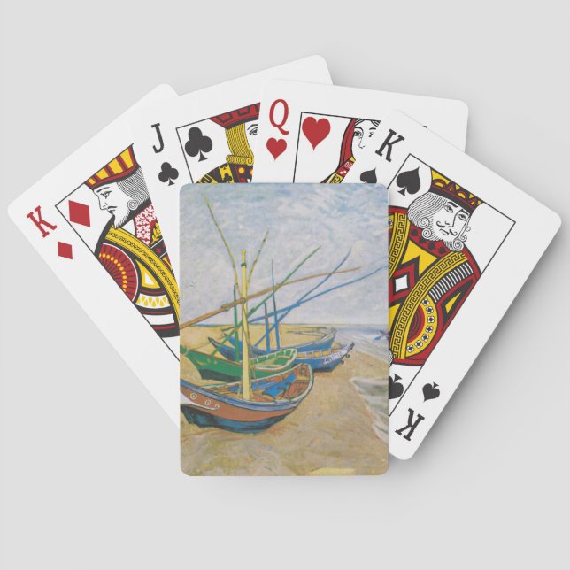 Baraja De Cartas Barcos de pesca | Vincent van Gogh (Reverso)