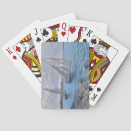 Baraja De Cartas Barcos de vela en el río