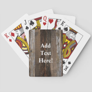 Baraja De Cartas Barn Board recuperó madera rústica