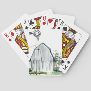 Baraja De Cartas Barn gris acuarela