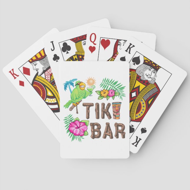 BARAJA DE CARTAS BARRA DE TIKI TROPICAL (Reverso)