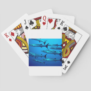 Baraja De Cartas barracuda buceo profundo mar océano agua tropical 