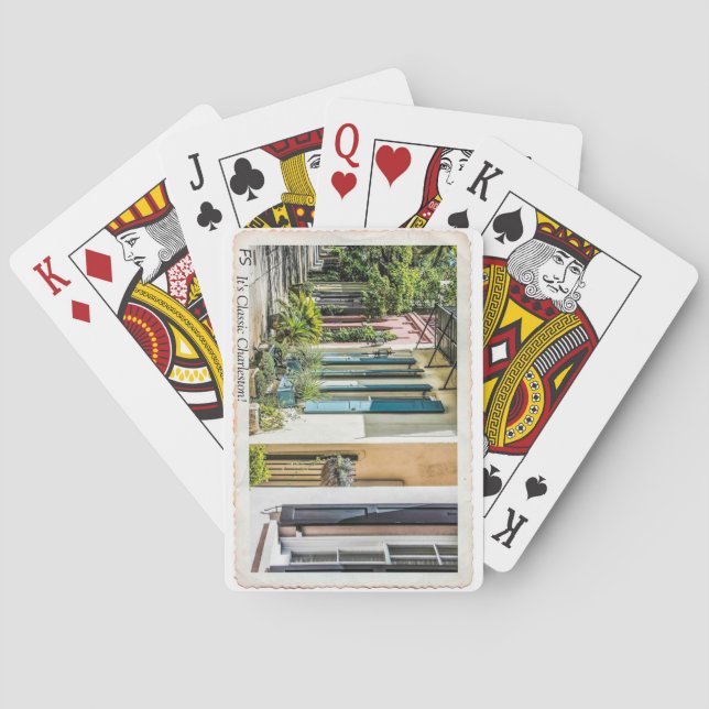 Baraja De Cartas Barrio francés en Charleston histórica, SC (Reverso)