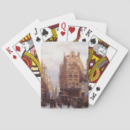 Baraja De Cartas Barrio judío en Ámsterdam (escena de la ciudad vie