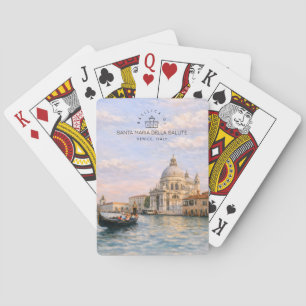 Baraja De Cartas Basílica de Venecia Salute Acuarela Cúpulas Icónic