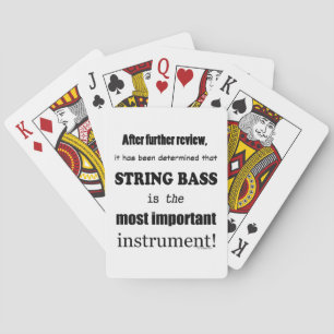 Baraja De Cartas Bass de cadena Instrumento más importante