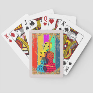 Baraja De Cartas Bass Doble Y Notas De Música