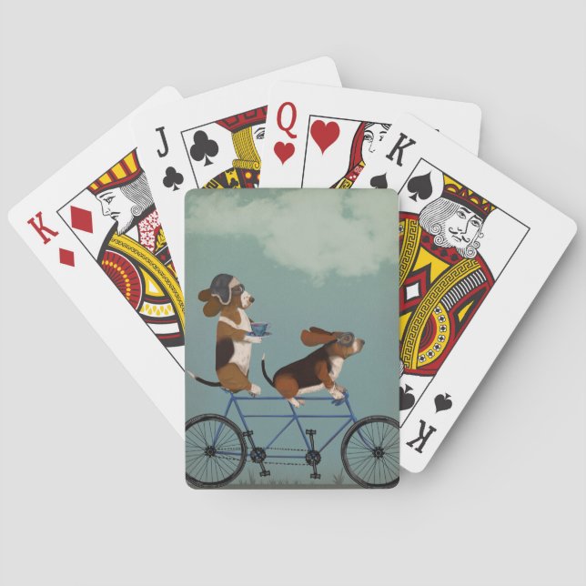 Baraja De Cartas Basset Hound Tandem (Reverso)