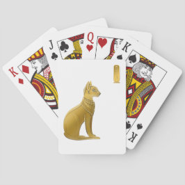 Baraja De Cartas Bastet dorado - Gato Diosa Egipcia de Protección