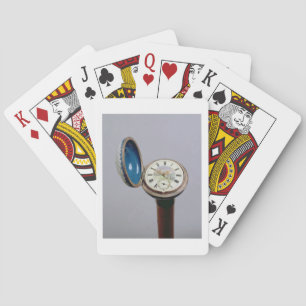 Baraja De Cartas Bastón del artilugio del reloj (esmalte del