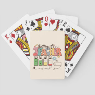 Baraja De Cartas Batería de vida del profesor