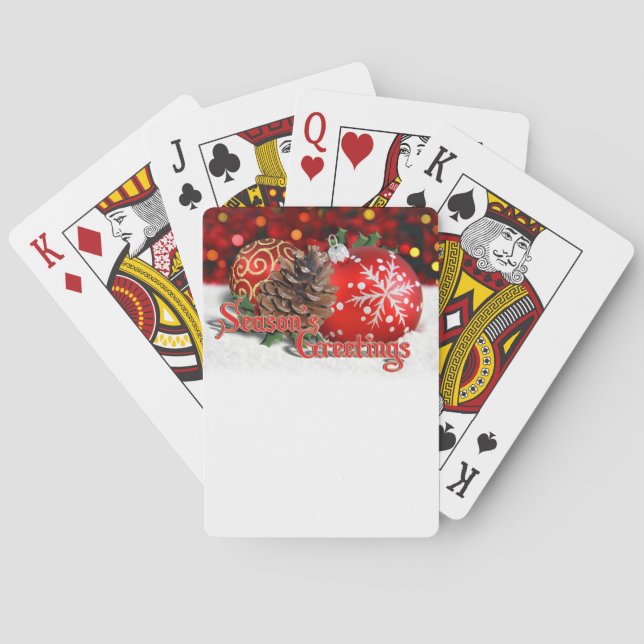 Baraja De Cartas Baubles y tonos de pino (Reverso)