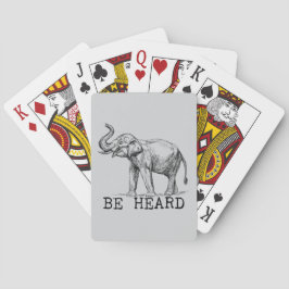 Baraja De Cartas Be Heard Cute Elephant