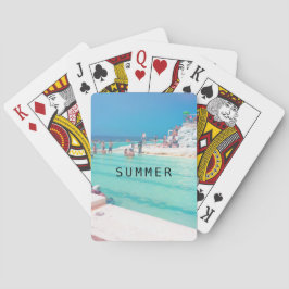 Baraja De Cartas Beach Ocean Pool Blue Aqua Personal