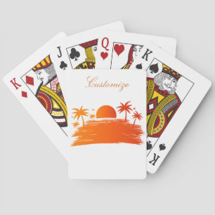 Baraja De Cartas Beach Sunrise Sunset Thunder_Cove