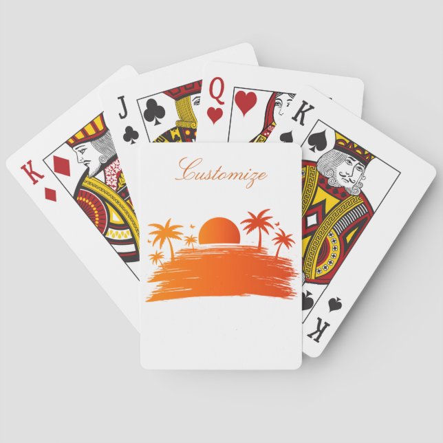 Baraja De Cartas Beach Sunrise Sunset Thunder_Cove (Reverso)