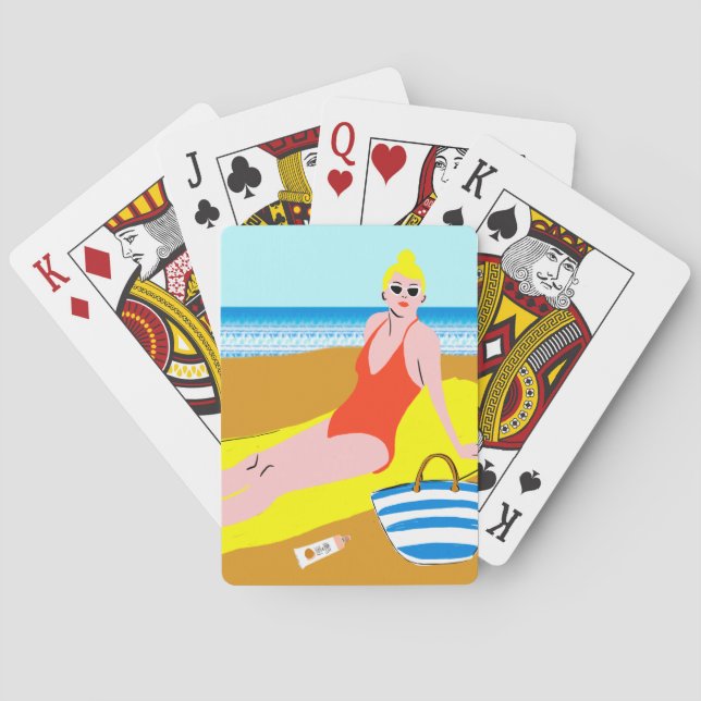 Baraja De Cartas Beachy Keen - Amarillo (Reverso)