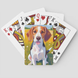 Baraja De Cartas Beagle | Dog Watercolor Pet Painting
